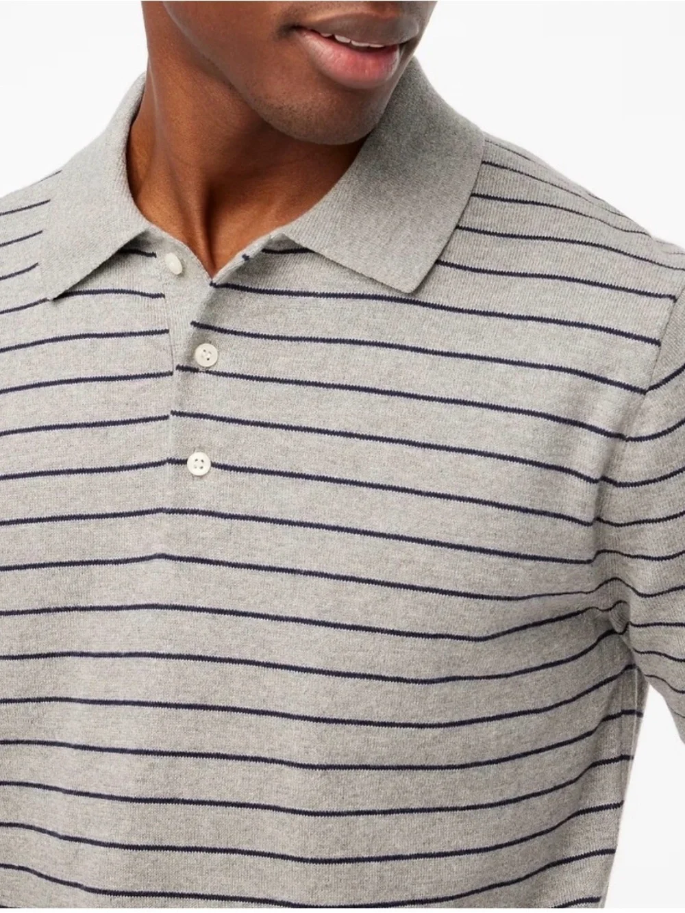 J. Crew Men's Striped Sweater-Polo Size XL NEW